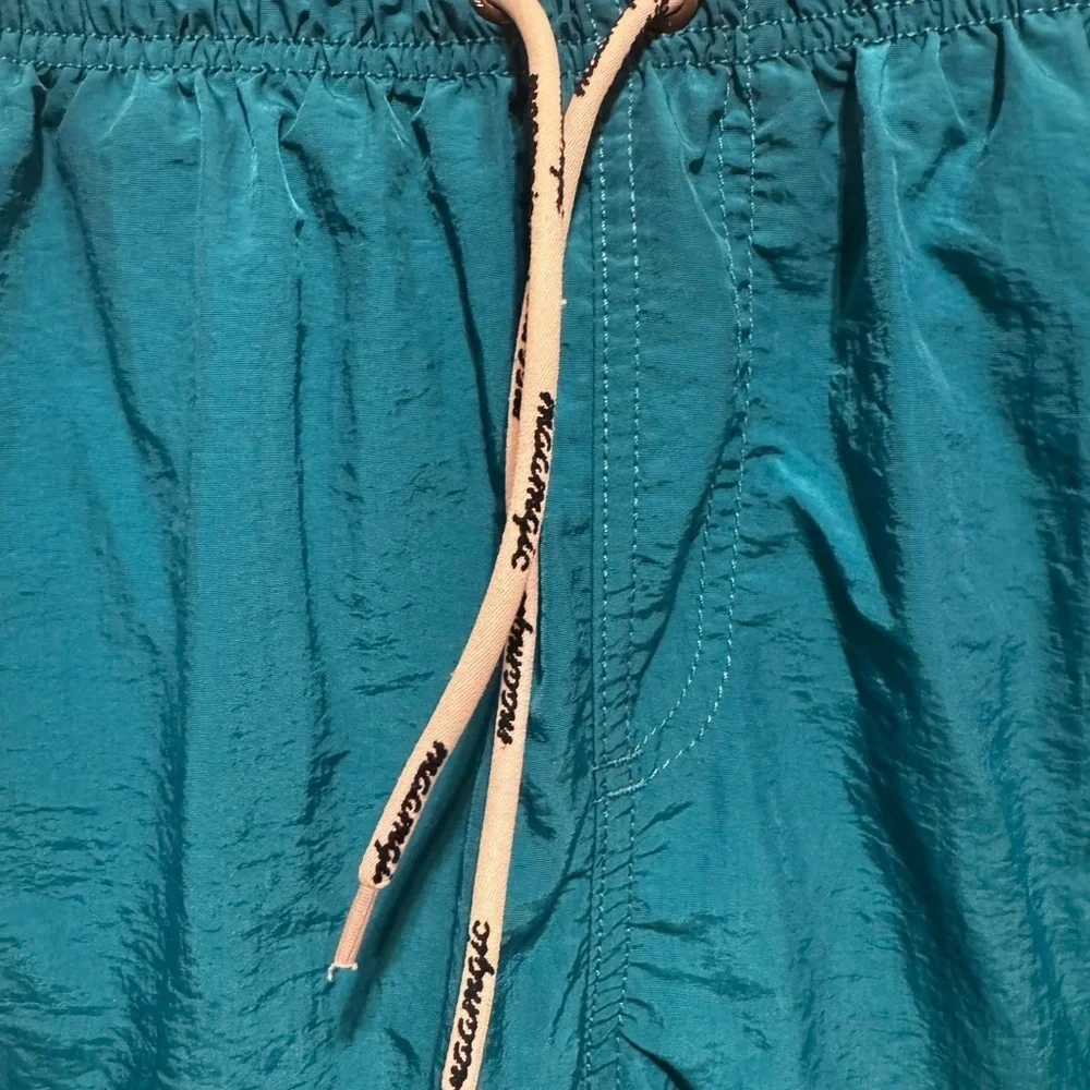 Maamgic Men’s Swim Shirts Swimwear Trunks Mesh Lining Quick Dry Turquoise Sz M